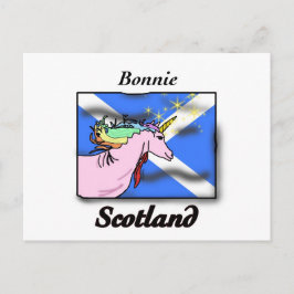 Schotse eenhoornvlag briefkaart
