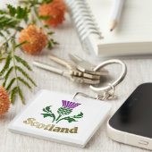 Schotse embleemdistel sleutelhanger (Voorkant Rechts)