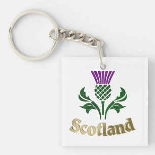 Schotse embleemdistel sleutelhanger