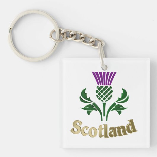 Schotse embleemdistel sleutelhanger (Voorkant)