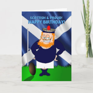 Schotse en proud Rugby Birthday Card Kaart