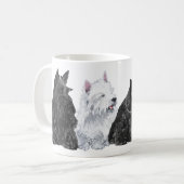 Schotse en West Highland White Terrier Mok (Voorkant links)