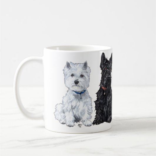 Schotse en West Highland White Terrier Mok (Links)