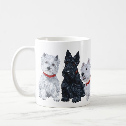 Schotse en West Highland White Terrier Mok (Links)