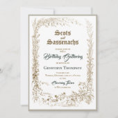 Schotse Flora Sassenach verjaardagsuitnodiging Kaart (Voorkant)