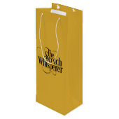 Schotse fluisteraar wijn cadeautas (Achterkant Gekanteld)