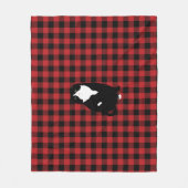 Schotse Fold Cat Plaid Fleece Deken (Voorkant)