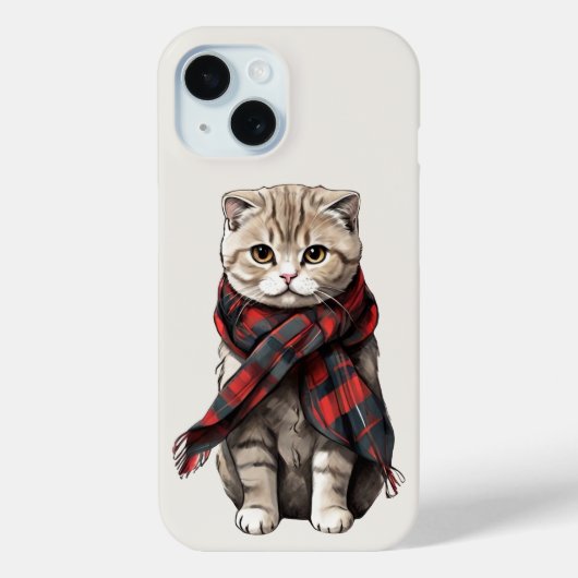 Schotse Fold Cat Telefoon Case (Achterkant)