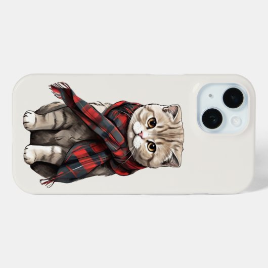 Schotse Fold Cat Telefoon Case (Achterkant (horizontaal))
