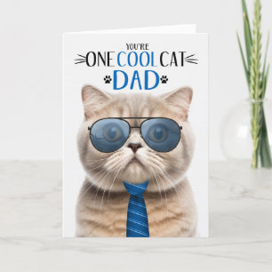 Schotse Fold Cream Cat Vaderdag One Cool Cat Feestdagen Kaart