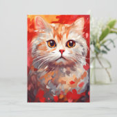 Schotse Fold Kat Valentijnsdag Feestdagenkaart (Staand voorkant)