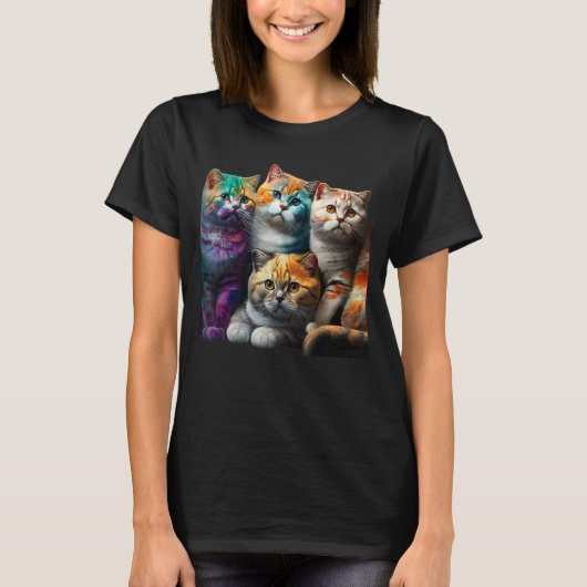Schotse Fold Katten T-shirt (Voorkant)