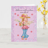 Schotse Galic Moederdag Kaart, Love You Bunches Kaart (Gele Bloem)