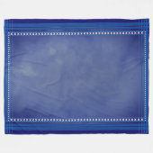 Schotse geïnspireerde blauwe fleece deken (Voorkant (Horizontaal))