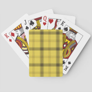 Schotse Gele Tartan Speelkaarten