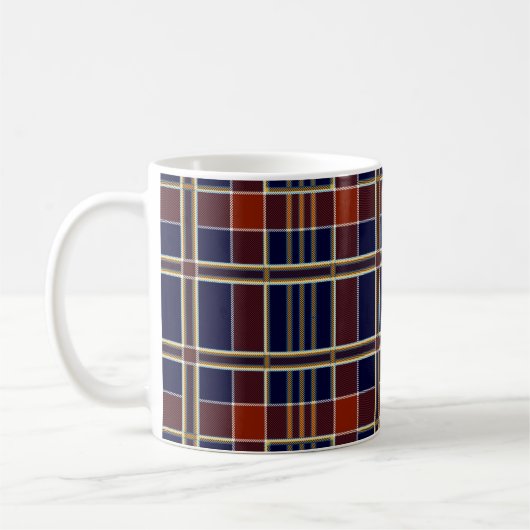 Schotse geruite koffiemok (Links)