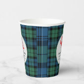 Schotse geruite rivierkreeftengaringsfeestje papieren bekers (Rechts)