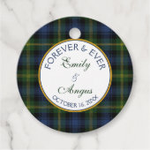 Schotse Gordon Tartan Bruiloft Save the Date Bedankjes Labels (Voorkant)