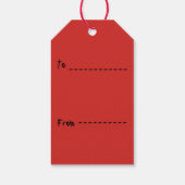Schotse goth schedels geruite cadeaubijlage cadeaulabel (Achterkant)