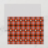 Schotse gothic schedels plaid briefkaart (Voorkant / Achterkant)