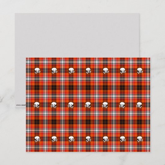 Schotse gothic schedels plaid briefkaart (Voorkant / Achterkant)