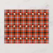 Schotse gothic schedels plaid briefkaart (Voorkant)