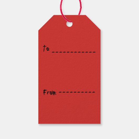 Schotse gothic skulls plaid gift label cadeaulabel (Achterkant)