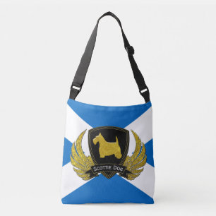 Schotse gouden Jouw tekst Schotse vlag Crossbody Tas