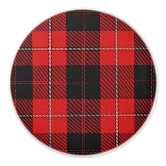 Schotse Grandeur Clan Cunningham Tartan Plaid Keramische Knop (Voorkant)
