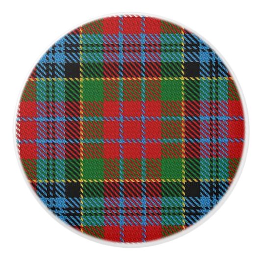 Schotse Grandeur Clan Kidd Tartan Plaid Keramische Knop (Voorkant)