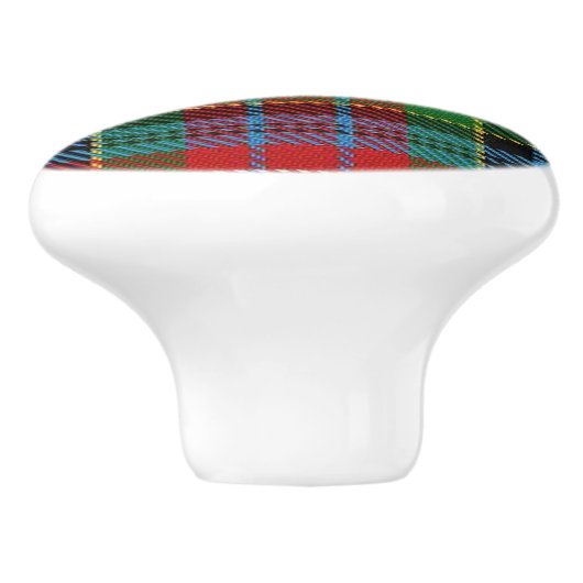 Schotse Grandeur Clan Kidd Tartan Plaid Keramische Knop (Zijkant)
