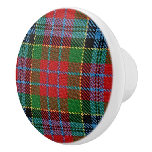 Schotse Grandeur Clan Kidd Tartan Plaid Keramische Knop (Rechts)