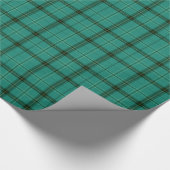 Schotse groene tartan cadeaupapier (Hoek)
