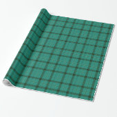 Schotse groene tartan cadeaupapier (Uitgerold)