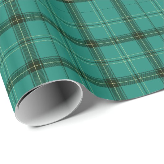 Schotse groene tartan cadeaupapier (Rol Hoek)