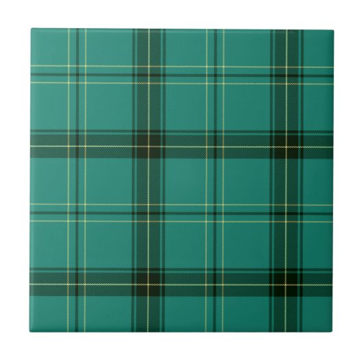 Schotse groene tartan tegeltje (Voorkant)