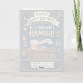 Schotse Hamish Verjaardag Kaart (Achterkant)