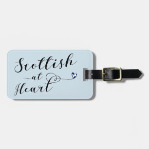 Schotse Hart Bagage Label Sjabloon, Schotland