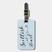 Schotse Hart Bagage Label Sjabloon, Schotland (Voorkant verticaal)