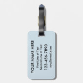 Schotse Hart Bagage Label Sjabloon, Schotland (Achterkant verticaal)