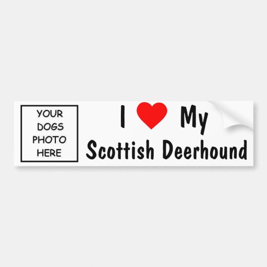 Schotse Hertenhond Bumpersticker (Voorkant)