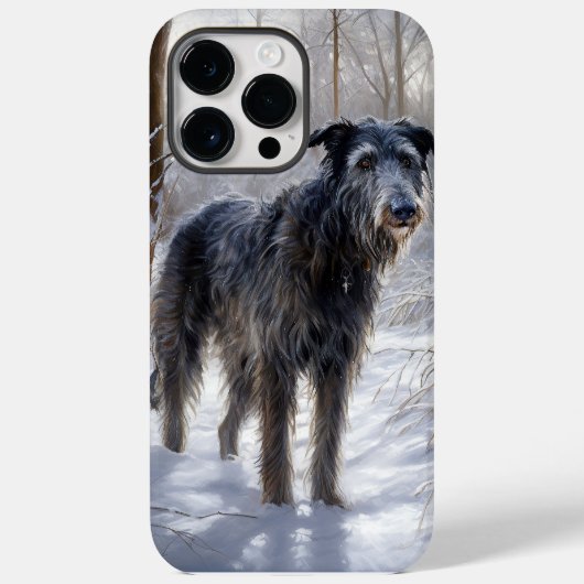 Schotse Hertenhond Laat het Sneeuwen Kerstmis Case-Mate iPhone Case (Achterkant)