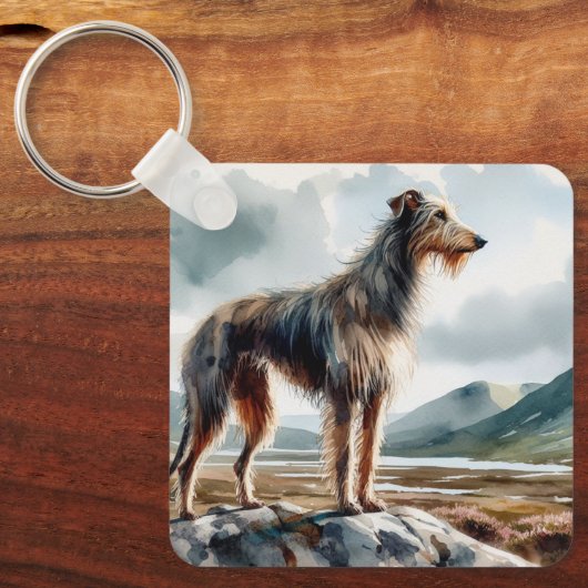 Schotse Hertenhond Sleutelhanger (Voorkant)