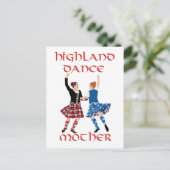 Schotse Highland-dansmoeder Briefkaart (Staand voorkant)