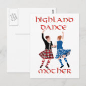 Schotse Highland-dansmoeder Briefkaart (Voorkant / Achterkant)