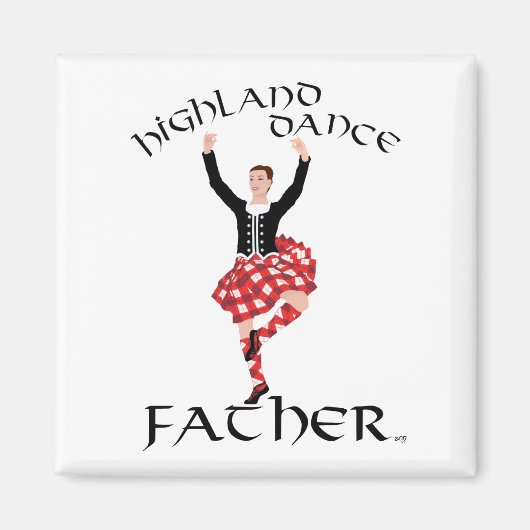 Schotse Highland-dansvader Magneet (Voorkant)