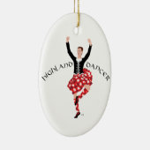 Schotse Highland Fling - Rood Plaid Keramisch Ornament (Rechts)
