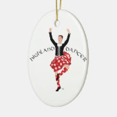 Schotse Highland Fling - Rood Plaid Keramisch Ornament (Links)