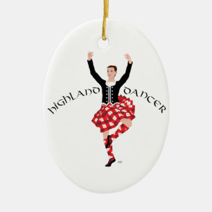 Schotse Highland Fling - Rood Plaid Keramisch Ornament