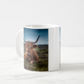 Schotse Highland Koe Longhorn Stier Rancher Koffiemok (Voorkant links)